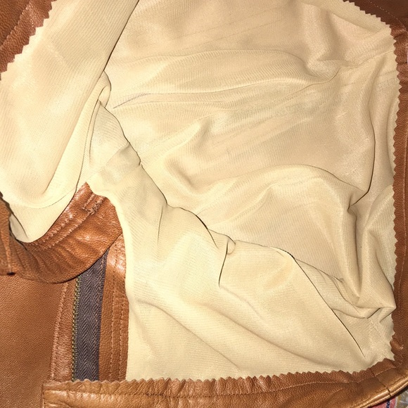 Brown genuine Leather pants with a flair - Picture 3 of 4
